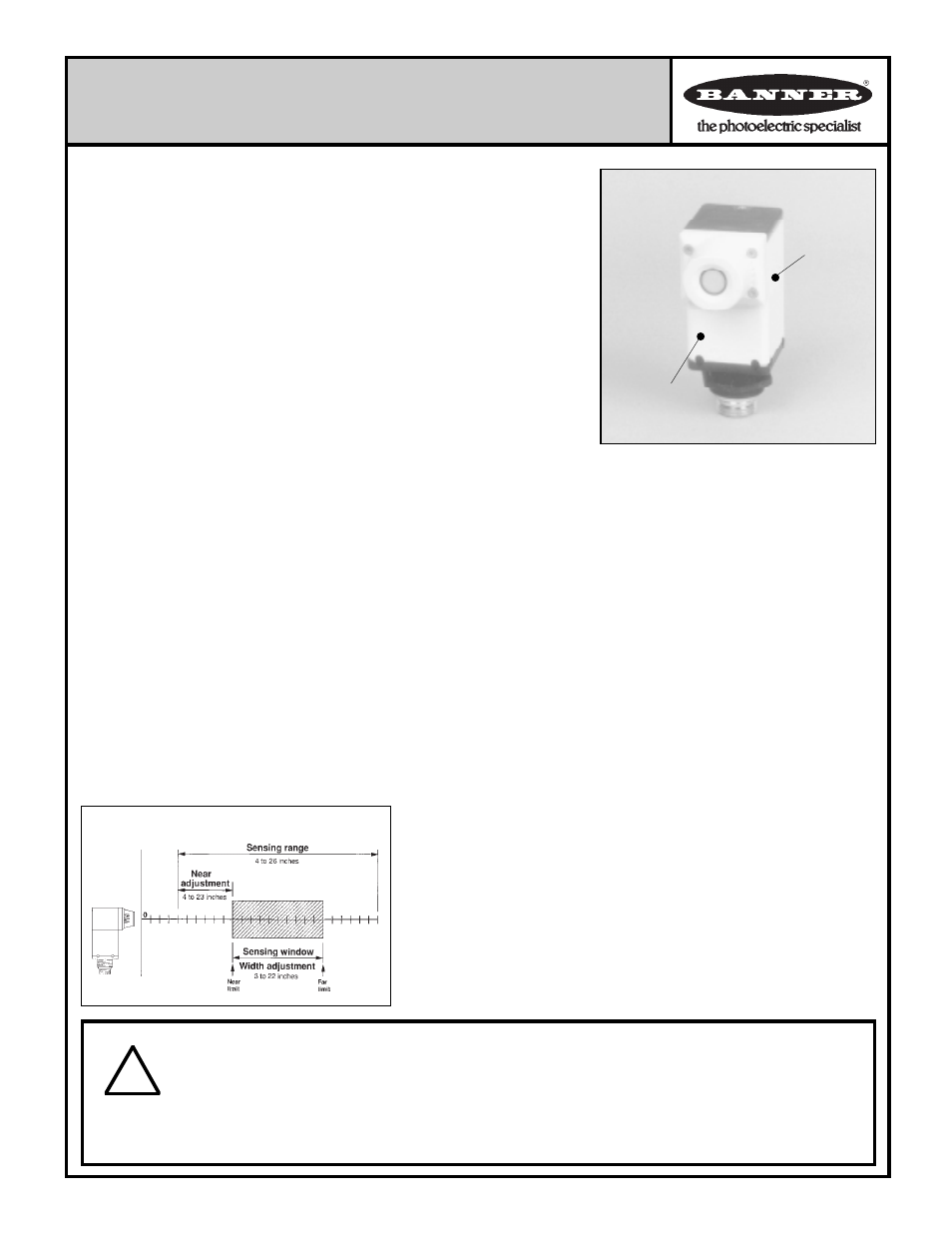 Banner U-GAGE Sonic OMNI-BEAM Ultrasonic Sensors User Manual | 6 pages