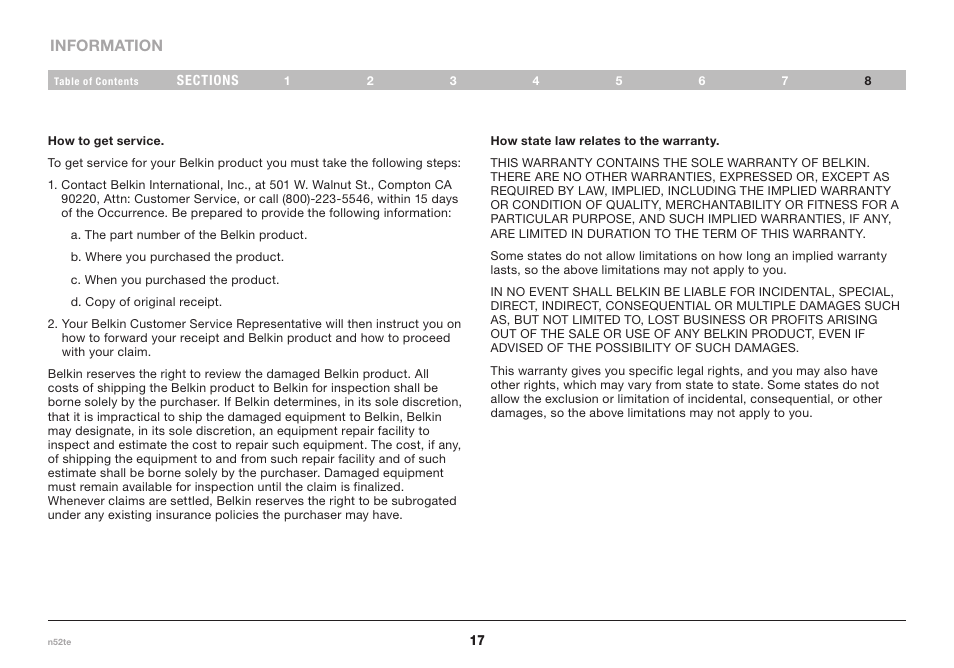 Belkin F8GFPC200 User Manual | Page 19 / 20