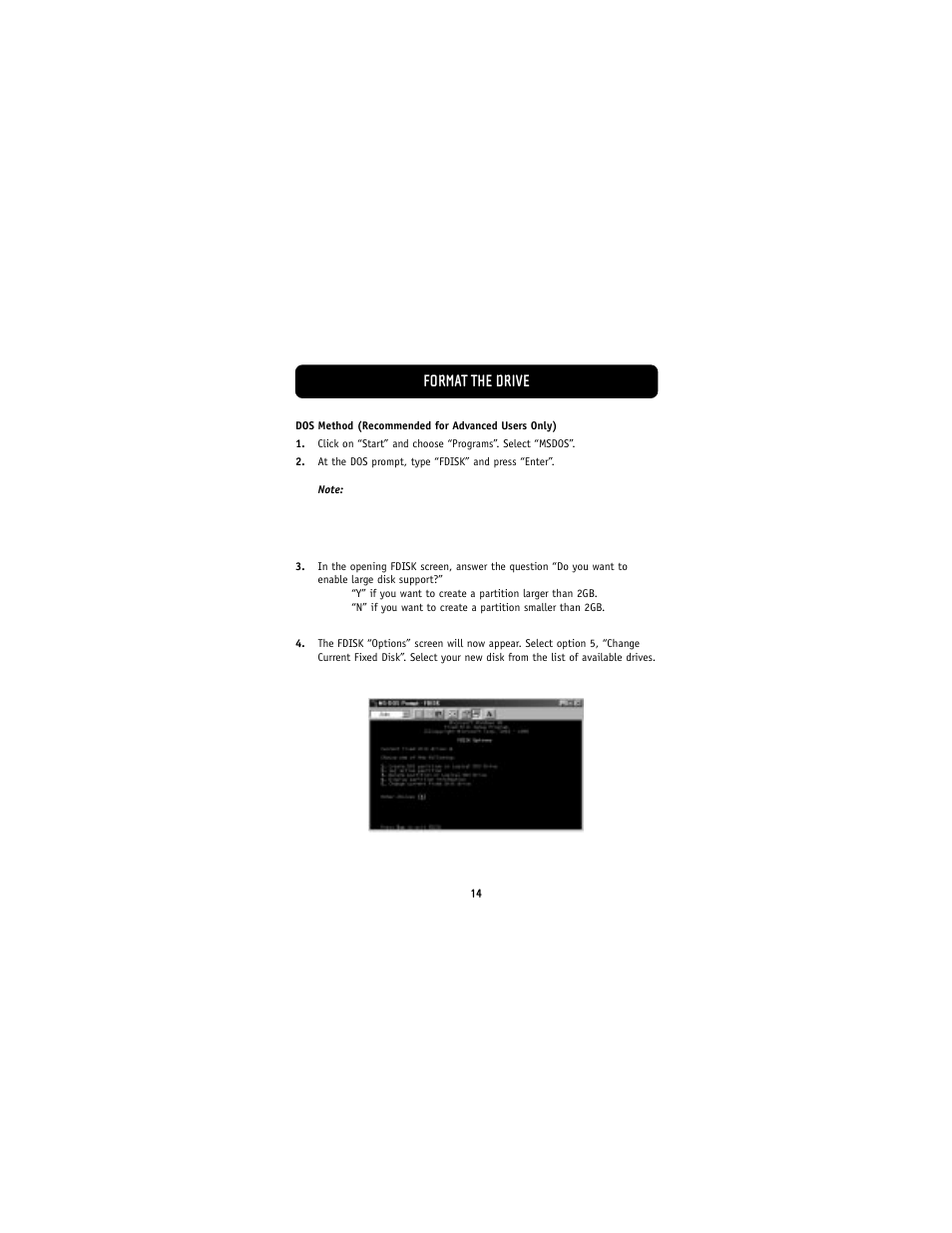 Format the drive | Belkin F5U210 User Manual | Page 16 / 20
