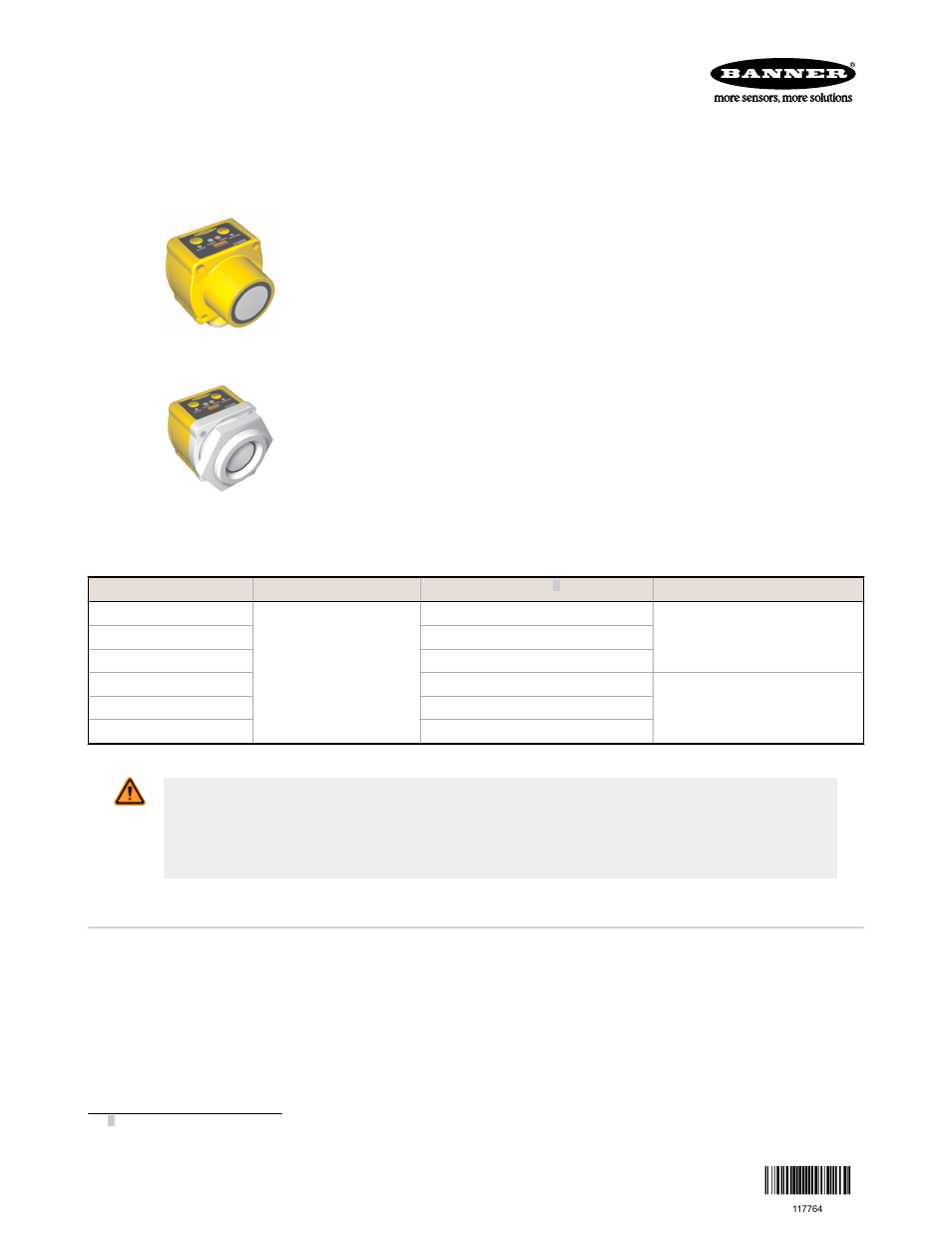 Banner U-GAGE QT50U Ultrasonic Sensors User Manual | 11 pages