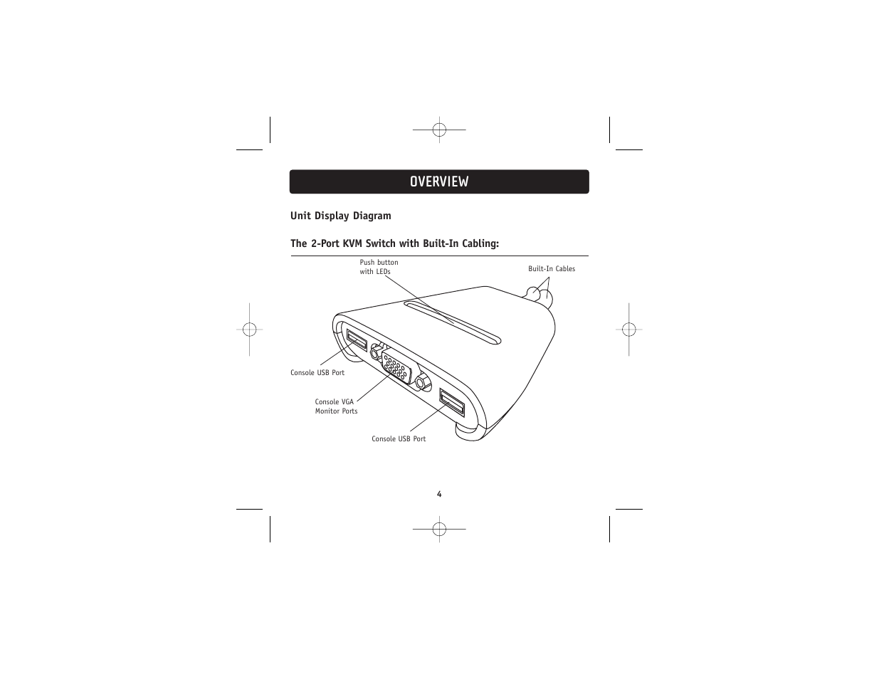 Overview | Belkin 2 PORT KVM SWITCH F1DK02U User Manual | Page 6 / 18