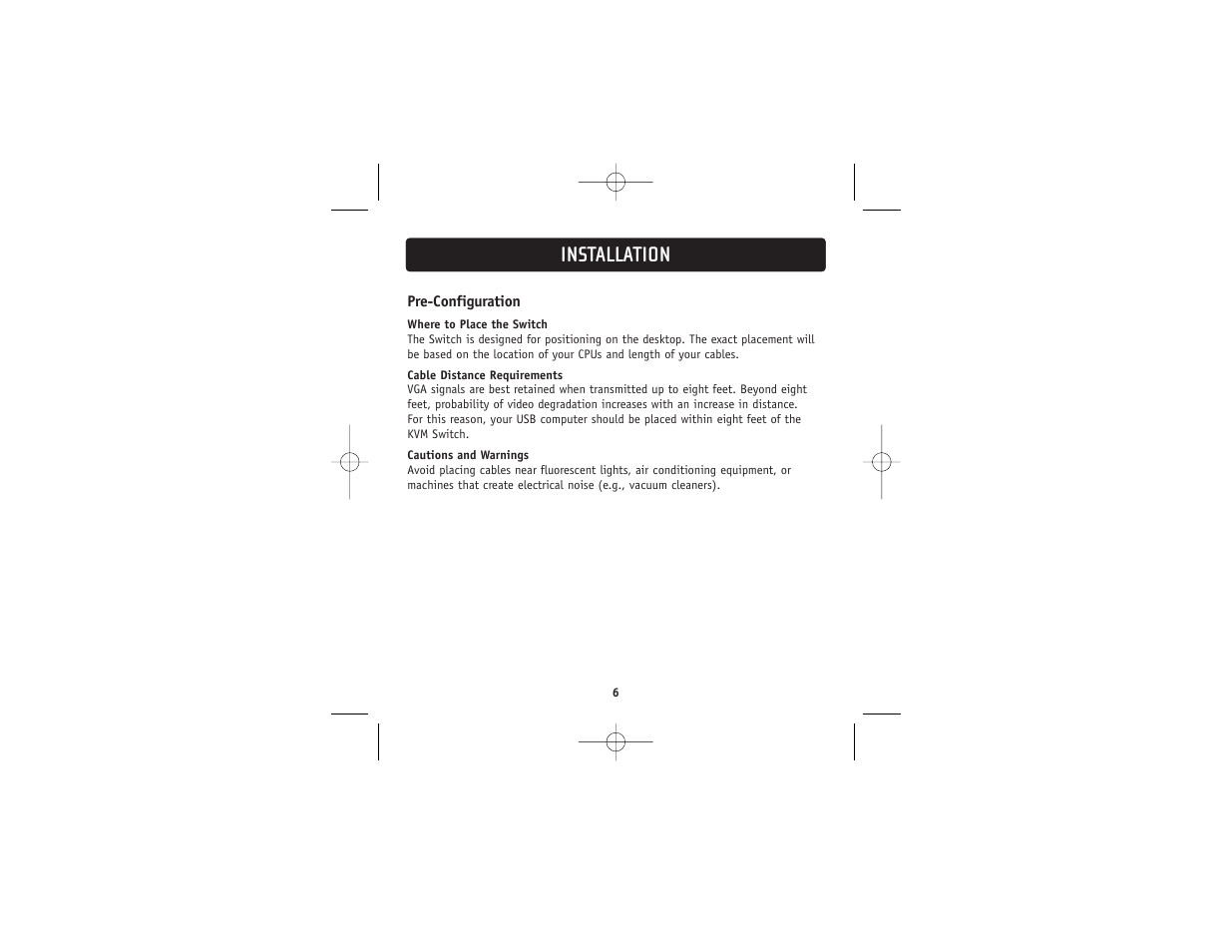 Installation | Belkin 2 PORT KVM SWITCH F1DK02U User Manual | Page 8 / 18