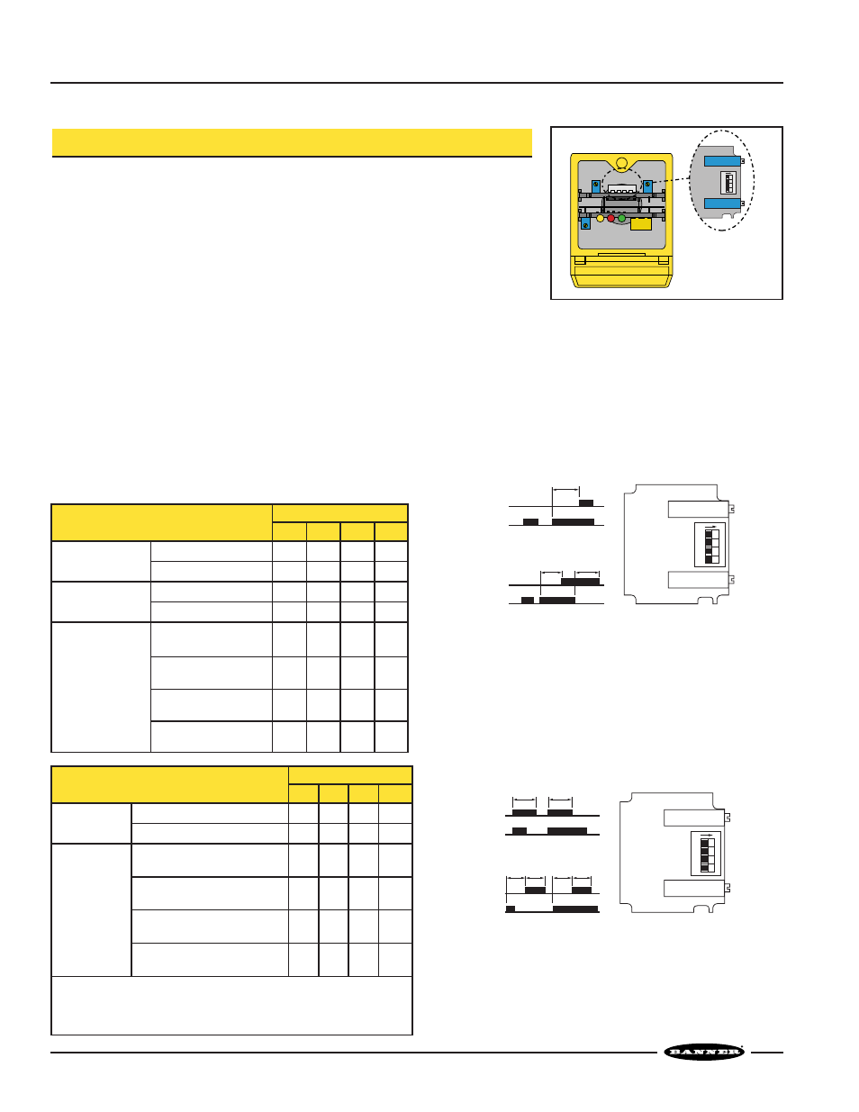 45lm series modules, Programming of output timing functions | Banner Q45 Laser DC Series User Manual | Page 2 / 5