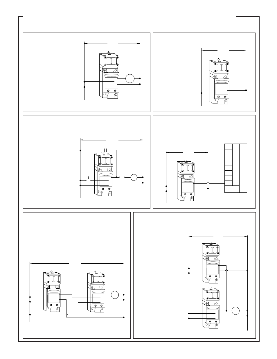 Maxi-beam, Power blocks and wiring base, Hookup of an ac emitter | Hookup to a simple load | Banner MAXI-BEAM Series User Manual | Page 11 / 16