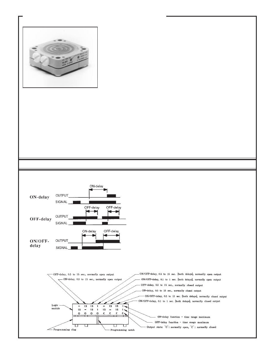 Maxi-beam, Logic modules, Rlm5 | Model and logic functions, Maxi-beam logic module specifications, Program definition, Programming | Banner MAXI-BEAM Series User Manual | Page 14 / 16