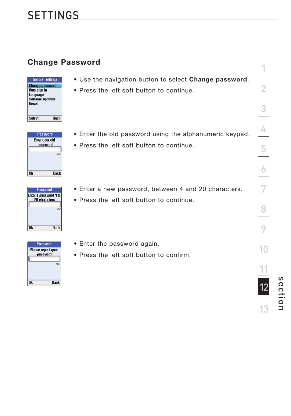 Settings | Belkin Desktop Internet Phone F1PP010EN-SK User Manual | Page 28 / 47
