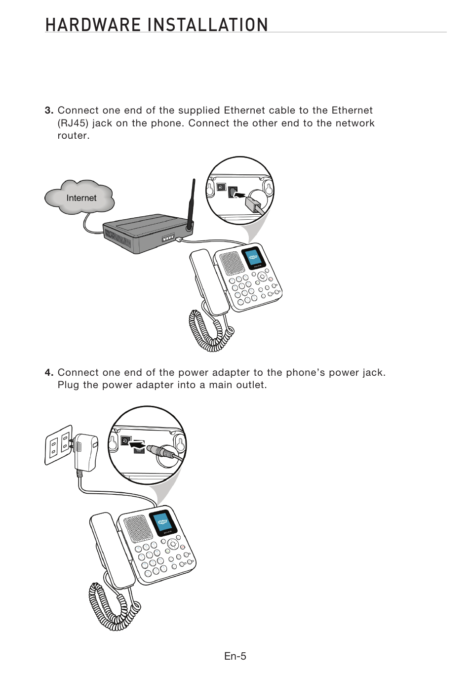Hardware installation | Belkin Desktop Internet Phone F1PP010EN-SK User Manual | Page 9 / 47