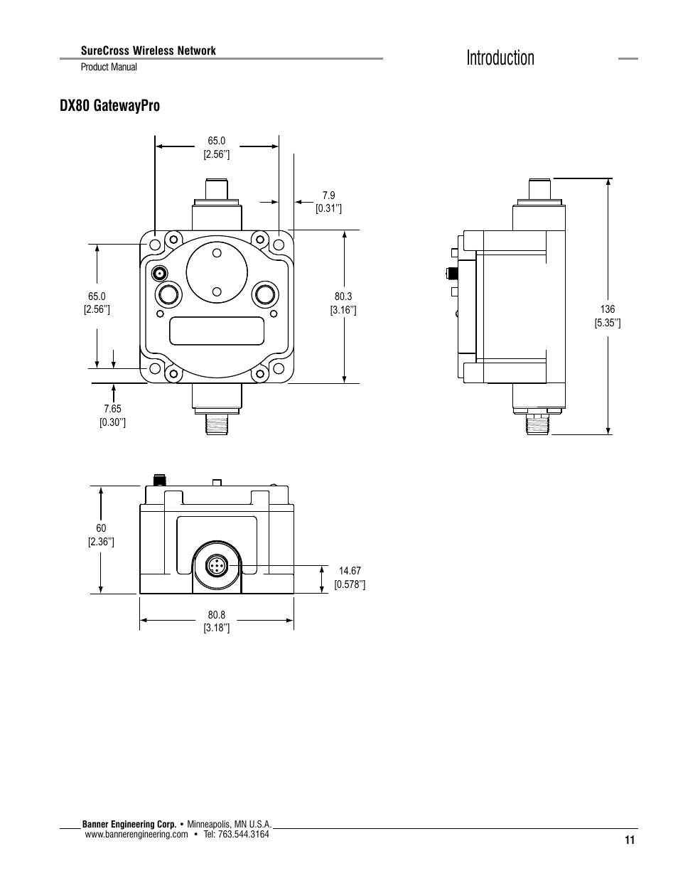 Introduction, Dx80 gatewaypro | Banner SureCross DX80 Wireless Networks User Manual | Page 11 / 114