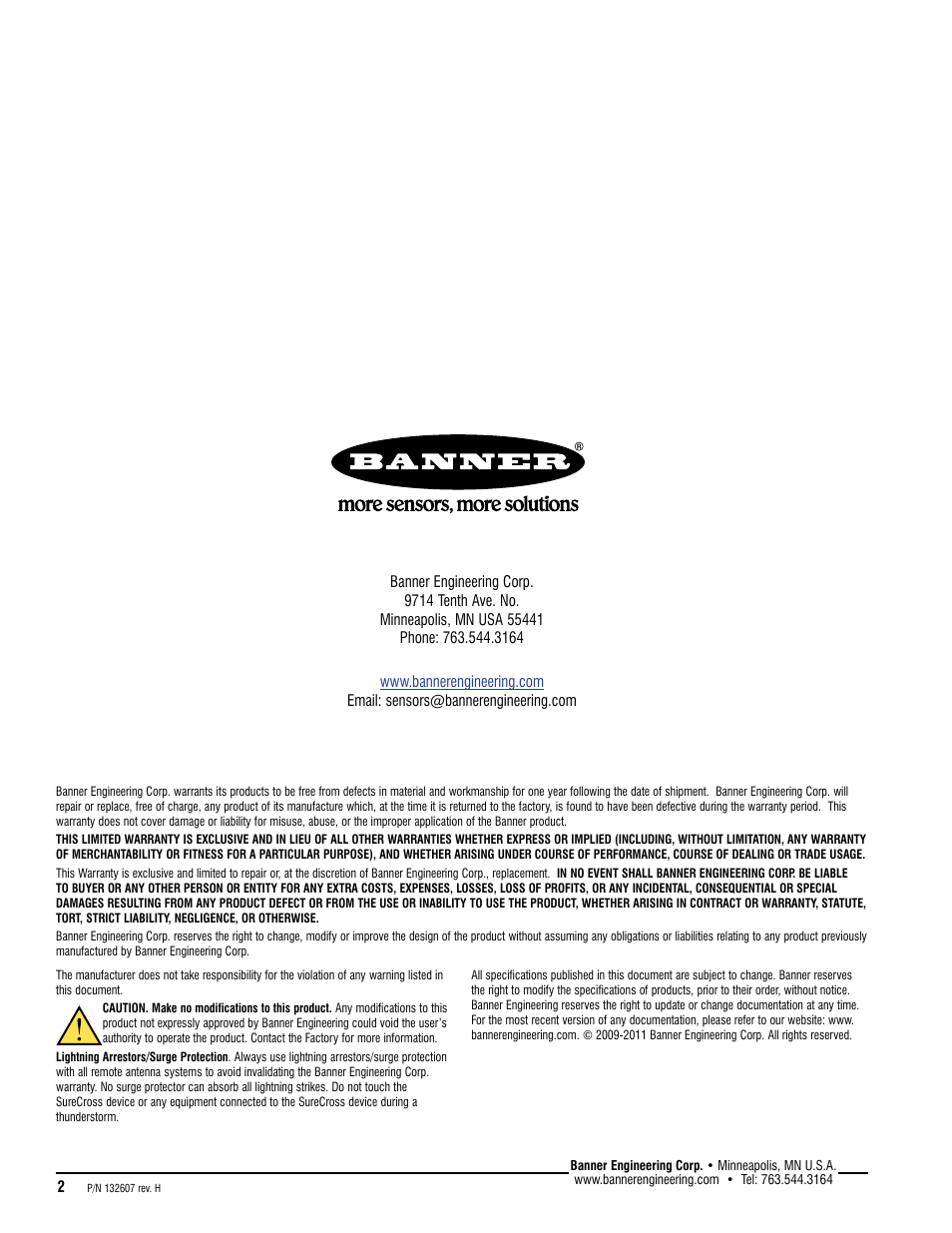 Banner SureCross DX80 Wireless Networks User Manual | Page 2 / 114