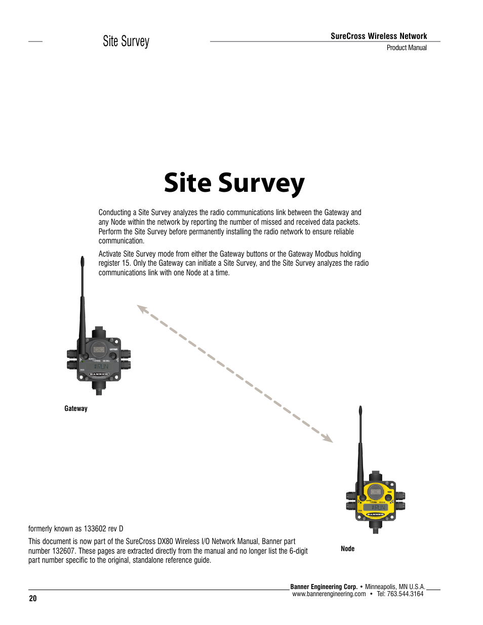 Site survey | Banner SureCross DX80 Wireless Networks User Manual | Page 20 / 114