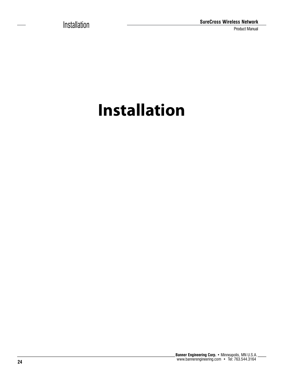 Installation | Banner SureCross DX80 Wireless Networks User Manual | Page 24 / 114