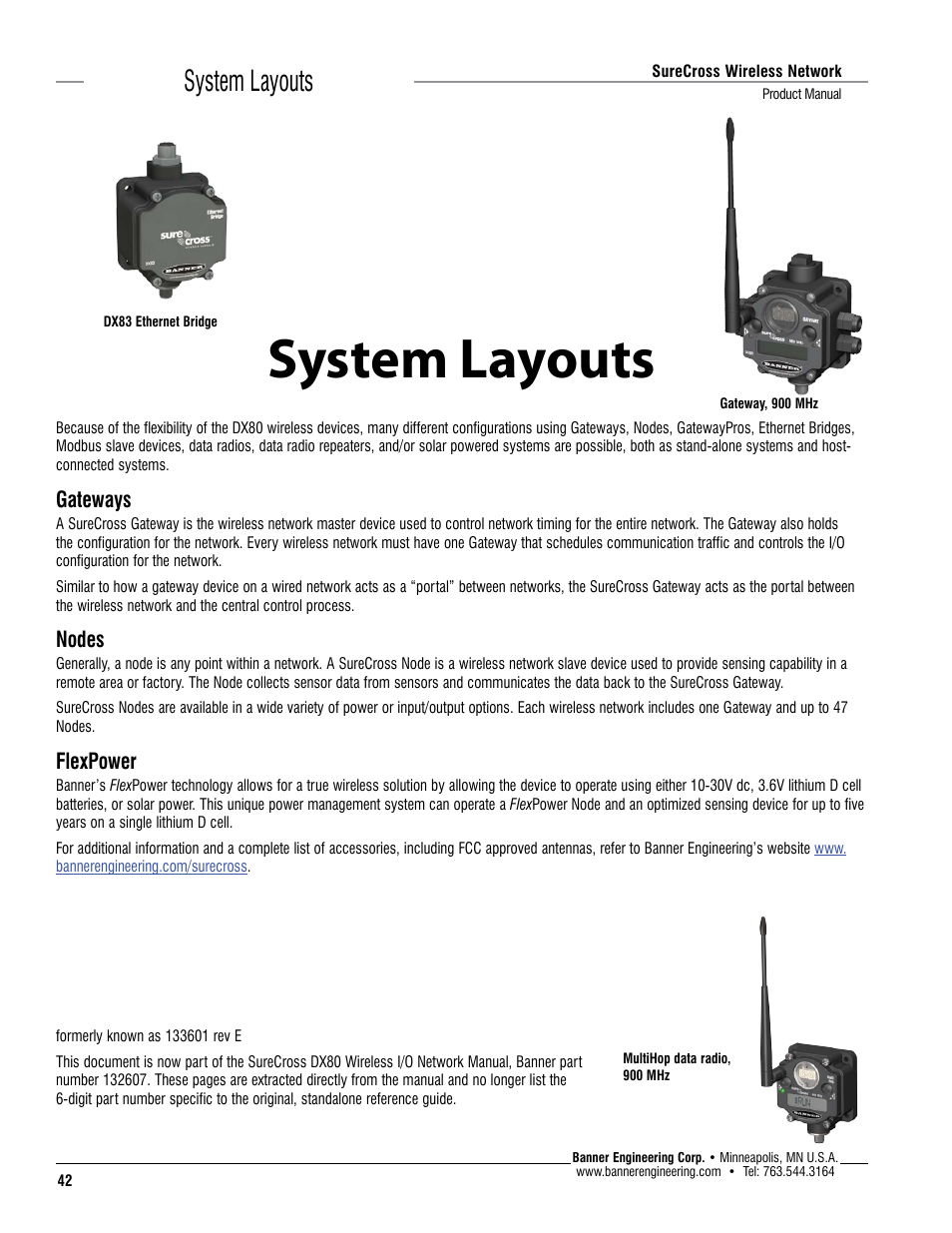 System layouts | Banner SureCross DX80 Wireless Networks User Manual | Page 42 / 114
