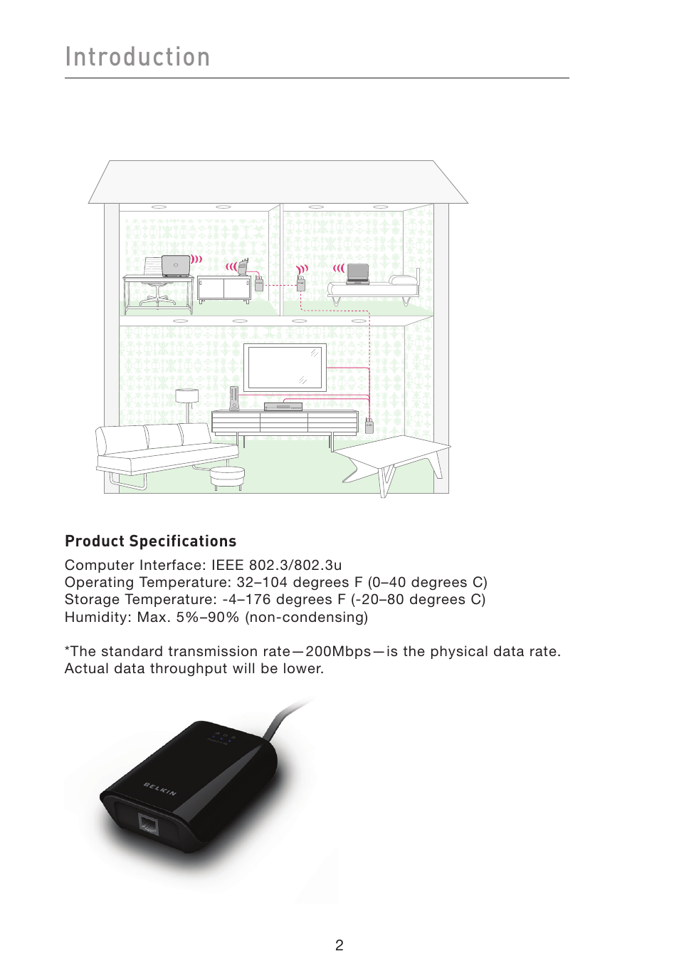 Introduction | Belkin Powerline AV Networking Adapter F5D4074 User Manual | Page 4 / 12