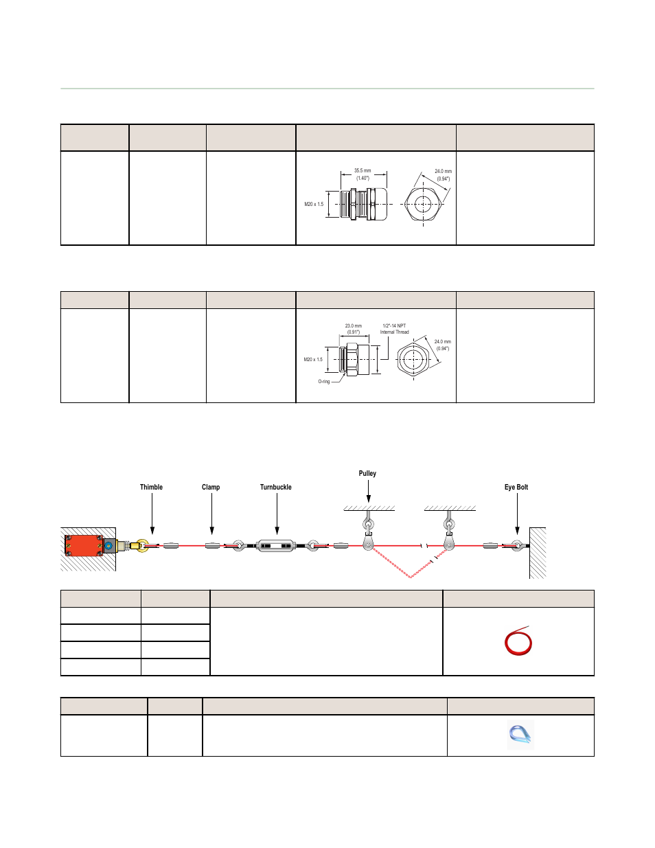 Accessories | Banner QMT72 Rope Pull Switches User Manual | Page 9 / 10
