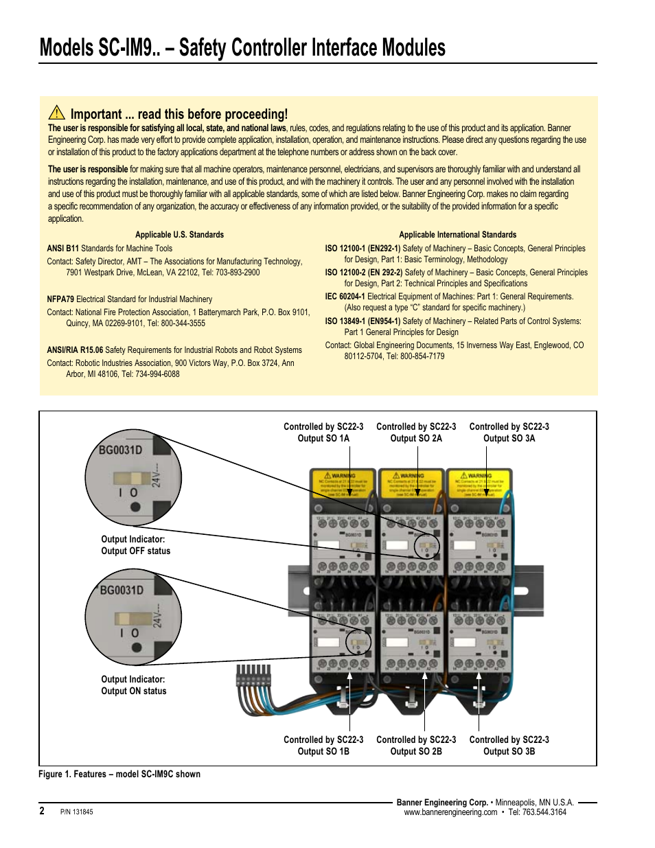 Important ... read this before proceeding | Banner Interface Modules User Manual | Page 2 / 8