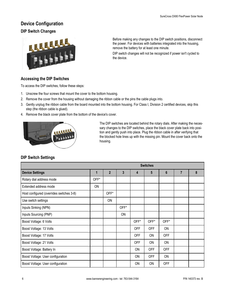 Device configuration | Banner SureCross DX80 Wireless Networks User Manual | Page 6 / 11