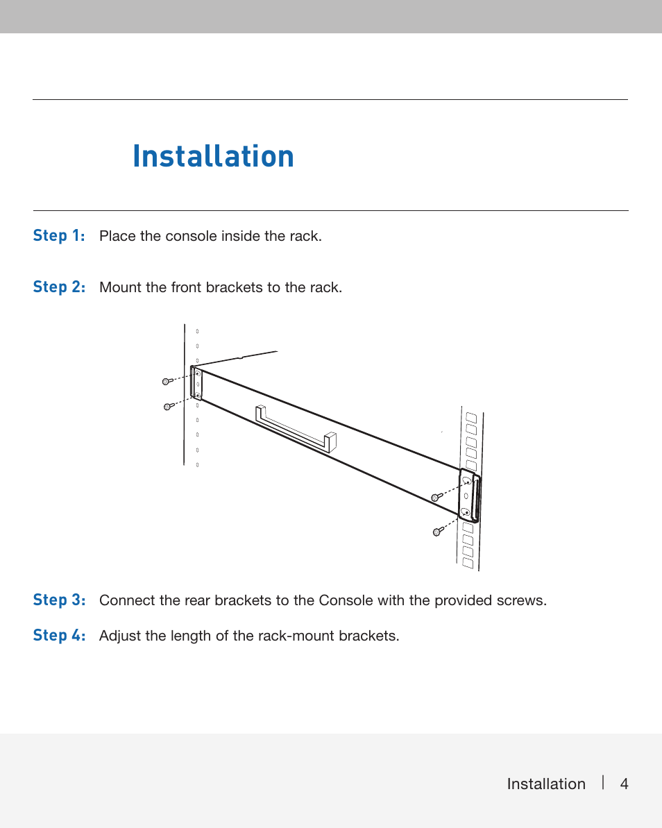 Installation | Belkin F1DC100P-SR User Manual | Page 4 / 10