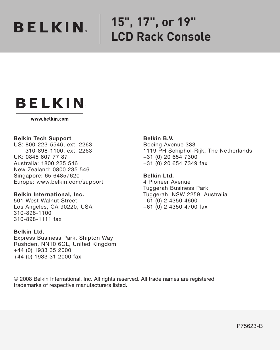 Belkin F1DC100P-SR User Manual | Page 9 / 10