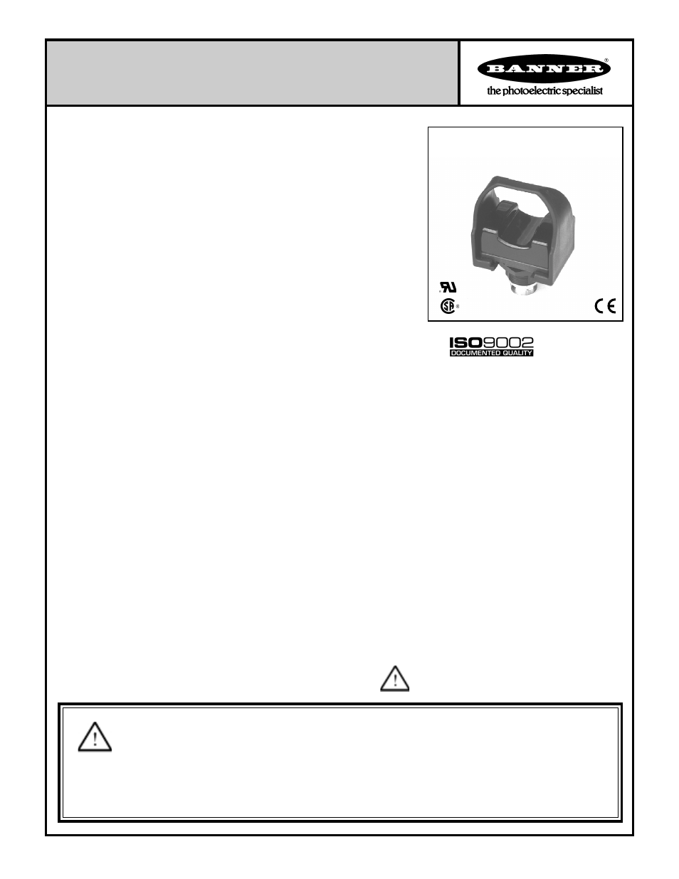 Banner LTB OPTO-TOUCH Optical Touch Buttons User Manual | 6 pages