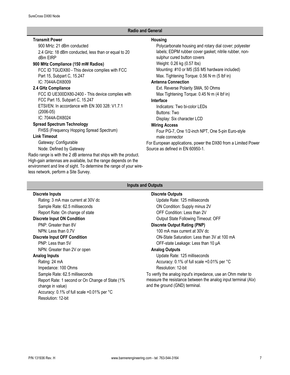 Banner SureCross DX80 Wireless Networks User Manual | Page 7 / 9