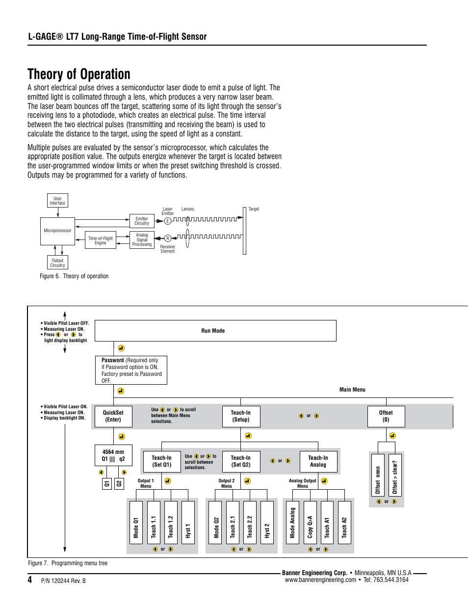 Theory of operation, L-gage® lt7 long-range time-of-flight sensor | Banner L-GAGE LT7 Series User Manual | Page 4 / 24