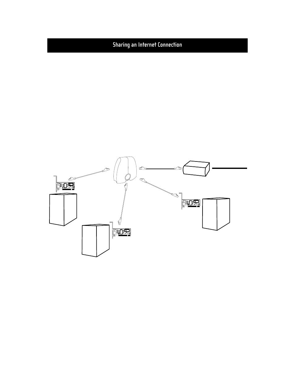 Hardware internet sharing, Sharing an internet connection | Belkin F5D5000t User Manual | Page 34 / 53