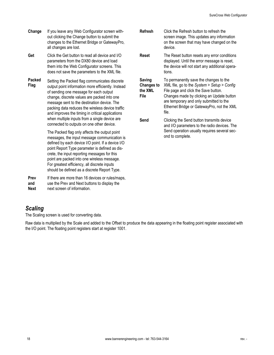 Scaling | Banner SureCross DX80 Wireless Networks User Manual | Page 18 / 81