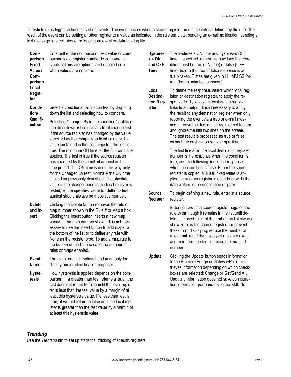 Trending | Banner SureCross DX80 Wireless Networks User Manual | Page 42 / 81