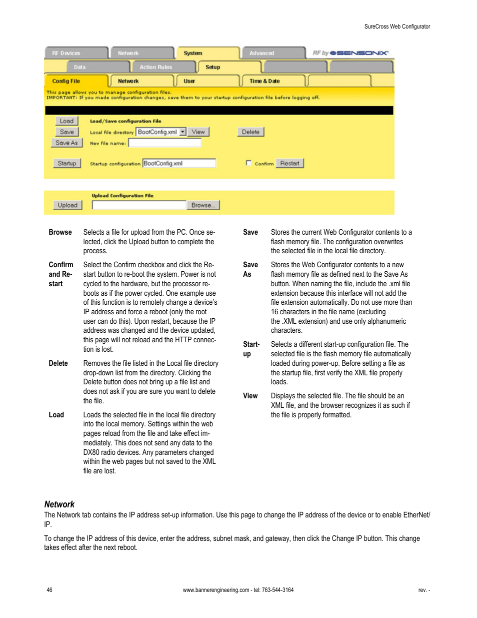 Network | Banner SureCross DX80 Wireless Networks User Manual | Page 46 / 81