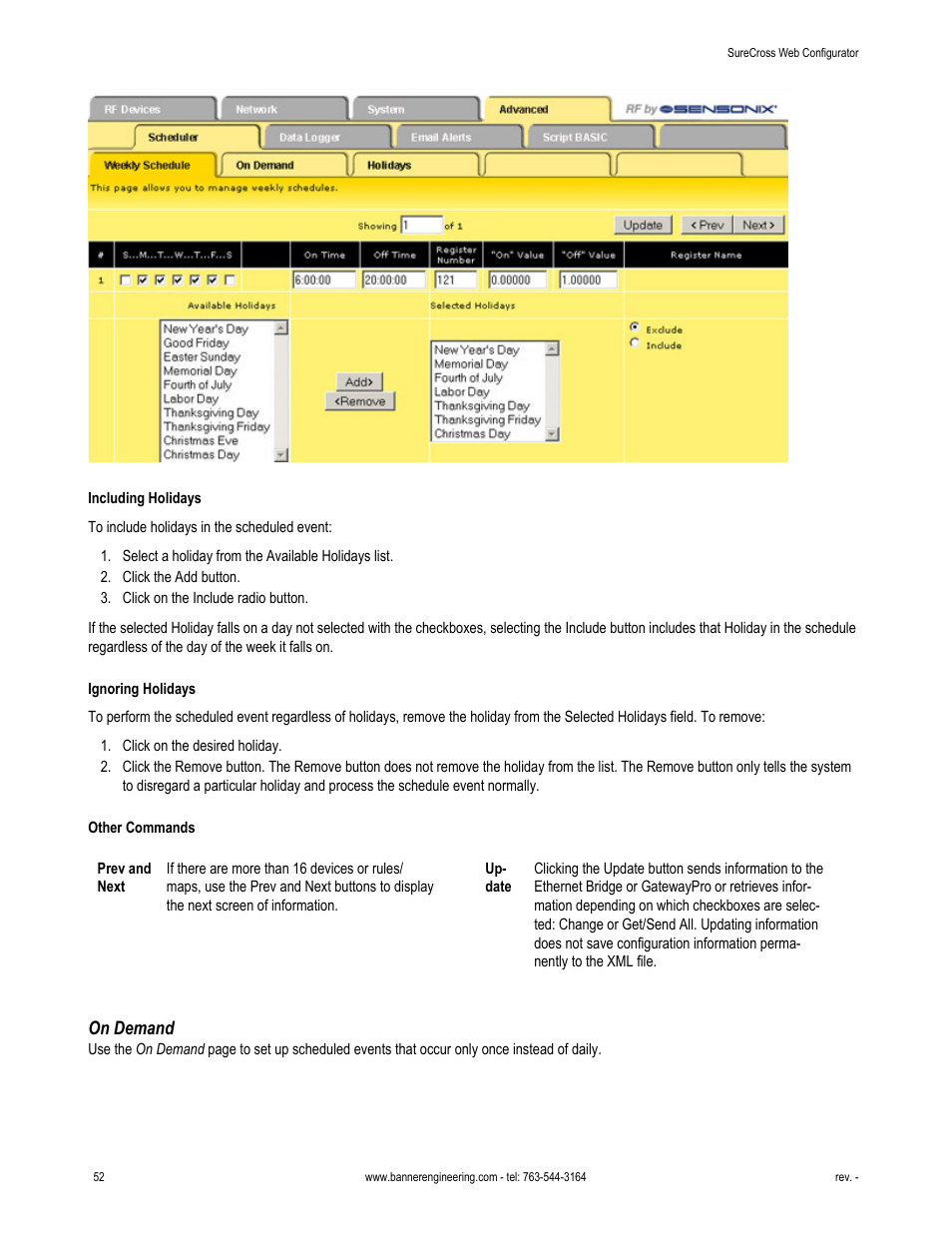 On demand | Banner SureCross DX80 Wireless Networks User Manual | Page 52 / 81