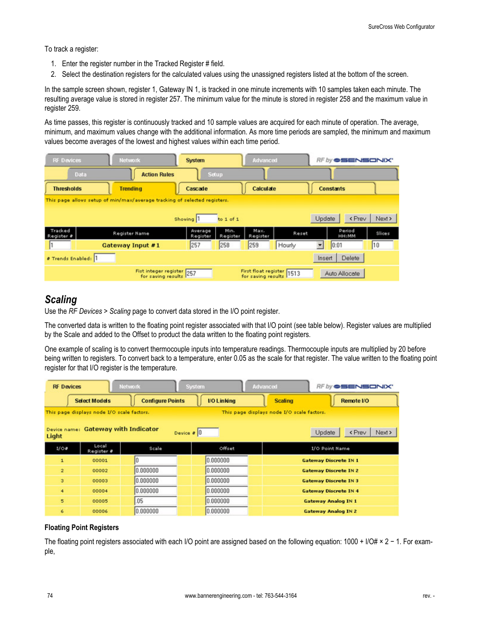 Scaling | Banner SureCross DX80 Wireless Networks User Manual | Page 74 / 81