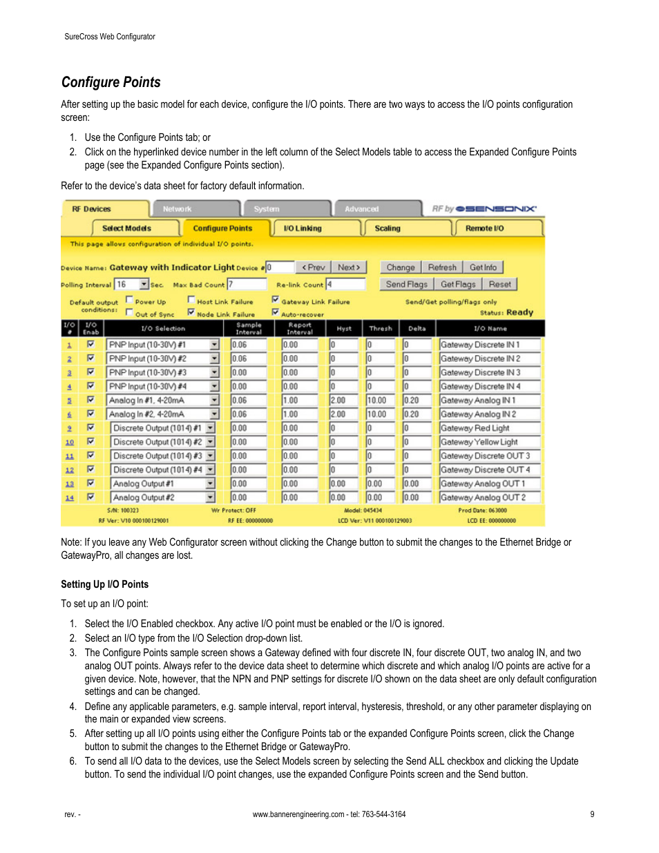 Configure points | Banner SureCross DX80 Wireless Networks User Manual | Page 9 / 81