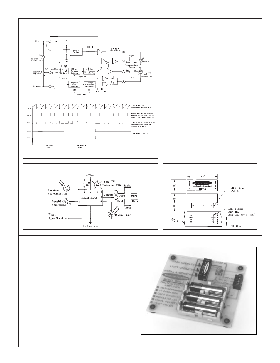 Model mpc3-db demo board | Banner MICRO-AMP Series User Manual | Page 16 / 20