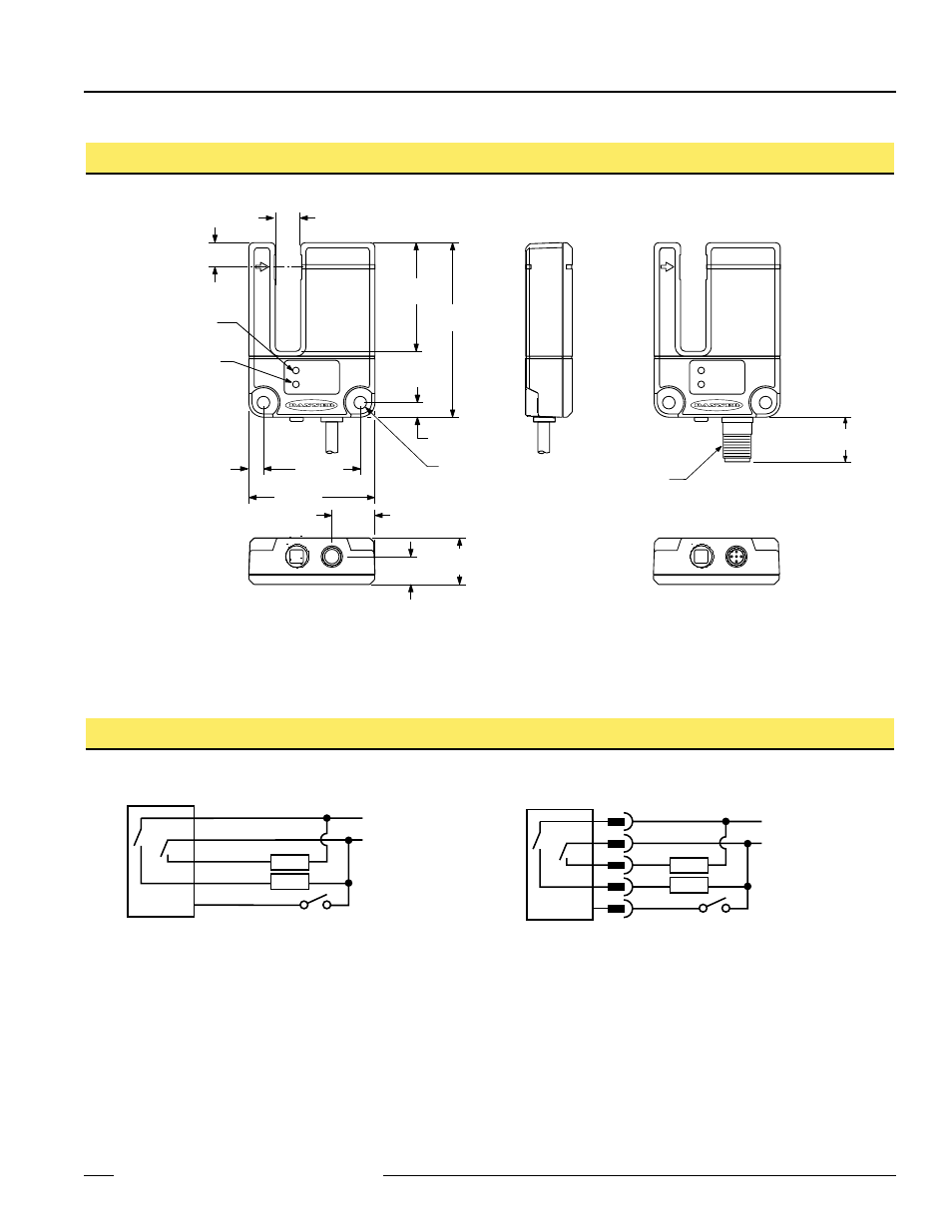 Sle10 expert, Series slot sensor, Cabled models | Quick-disconnect models | Banner SL10 Series Slot Sensors User Manual | Page 9 / 12