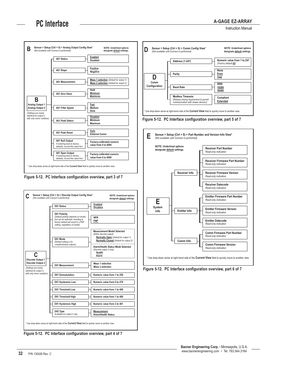 Pc interface, A-gage ez-array, Instruction manual | Banner EZ-ARRAY USB Serial Adapter User Manual | Page 34 / 48