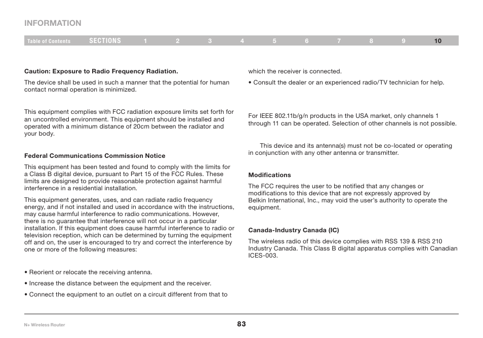 Belkin F5D8235-4 User Manual | Page 85 / 89