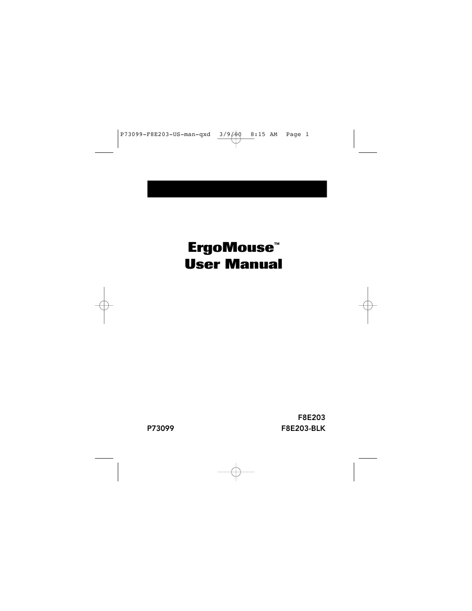 Belkin Ergo F8E203-BLK User Manual | 14 pages