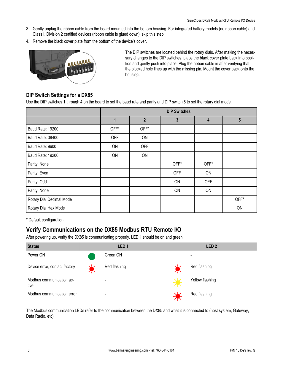 Banner SureCross DX85 Expandable Remote I/O User Manual | Page 6 / 9