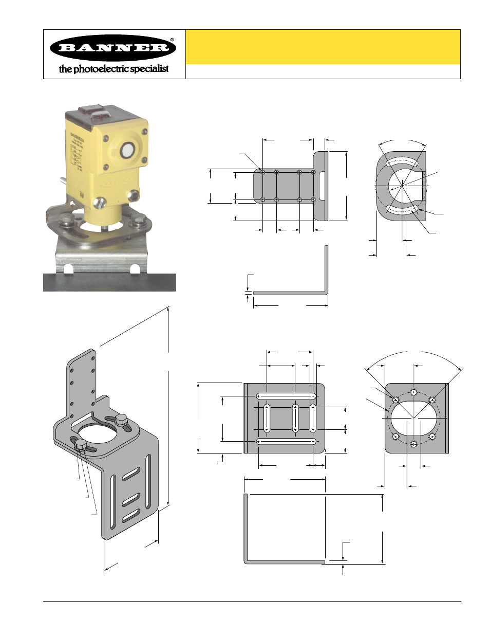 Banner SMB30UR Mounting Bracket User Manual | 1 page