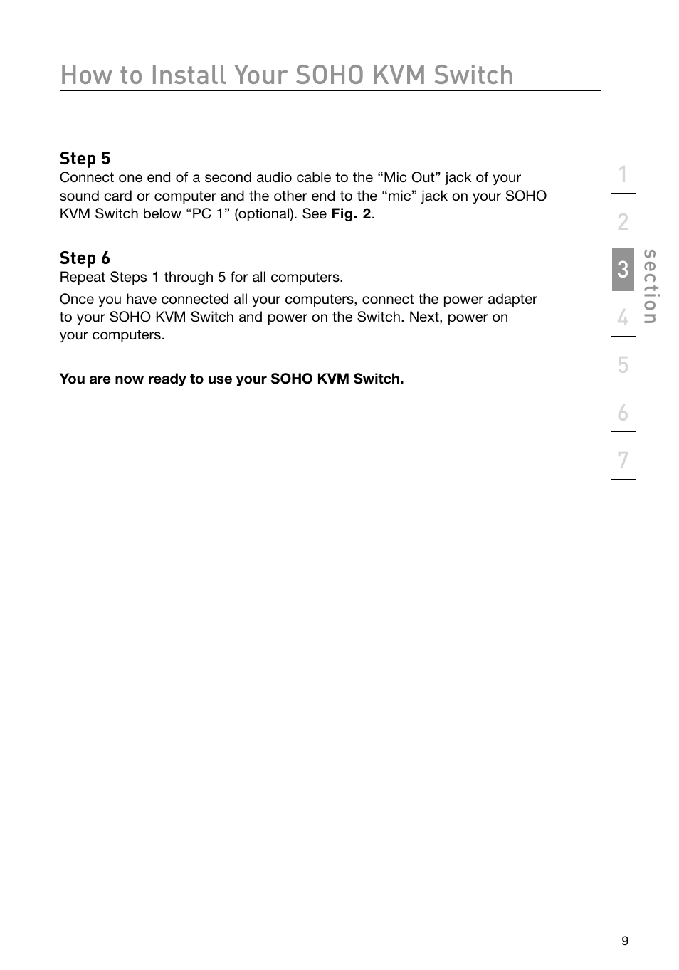 How to install your soho kvm switch | Belkin F1DD102U User Manual | Page 12 / 20
