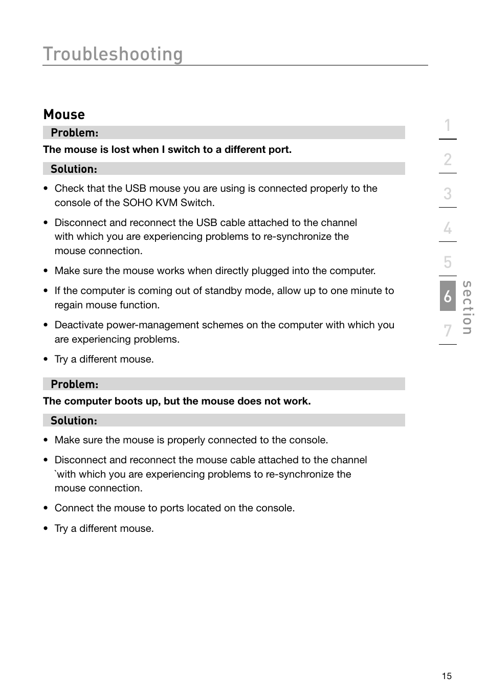 Troubleshooting, Se ct io n | Belkin F1DD102U User Manual | Page 18 / 20