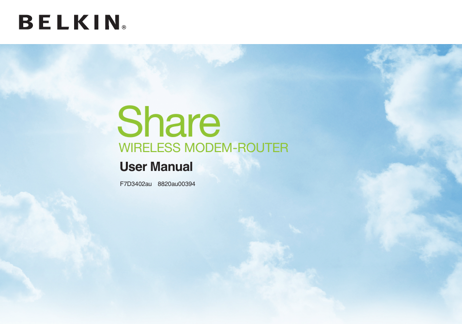 Belkin 8820AU00394 User Manual | 36 pages