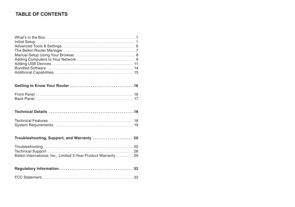 Belkin 8820AU00394 User Manual | Page 2 / 36