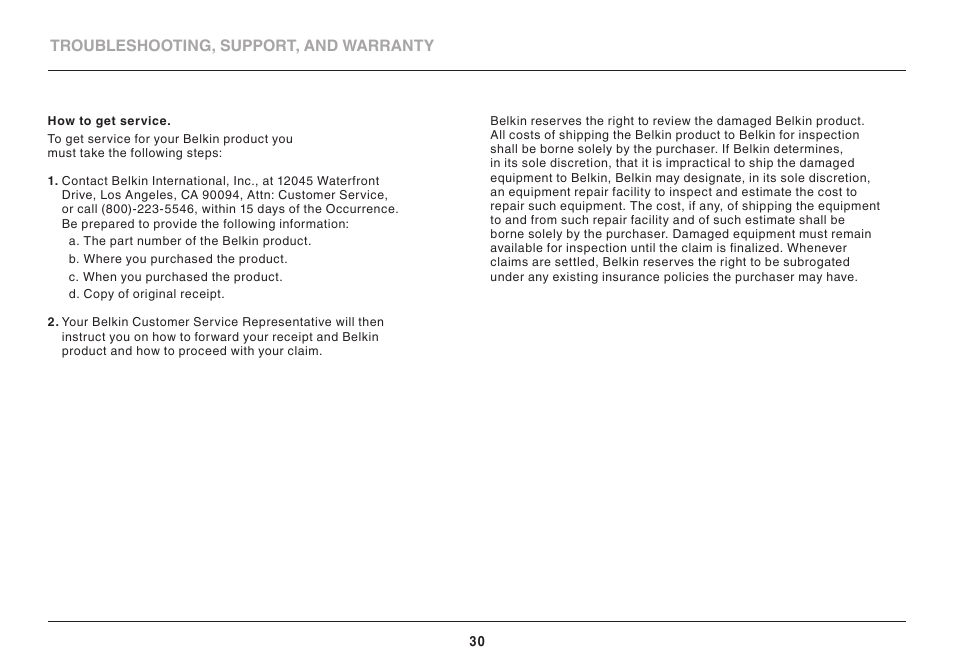 Belkin 8820AU00394 User Manual | Page 32 / 36