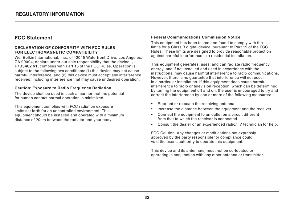 Belkin 8820AU00394 User Manual | Page 34 / 36