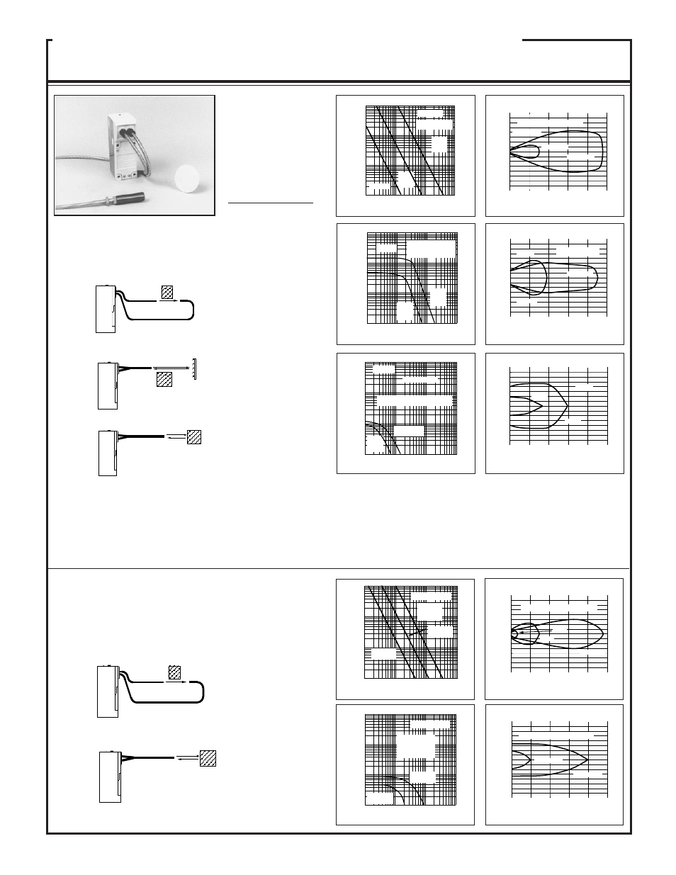 Multi-beam, & 4-wire scanner blocks, Beam pattern sensing mode | Models excess gain, Fiber optic mode (glass fiber optics), Sbf1, Sbf1mhs, High-speed scanner block, Very high-speed scanner block, Opposed mode | Banner MULTI-BEAM Series User Manual | Page 12 / 32