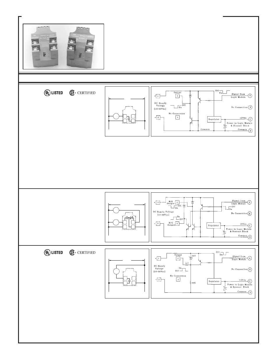Multi-beam, & 4-wire dc power blocks, Pbp pbt | Pbt48 pbt2, Pbp48, Functional schematics, Dc models, Connections | Banner MULTI-BEAM Series User Manual | Page 15 / 32
