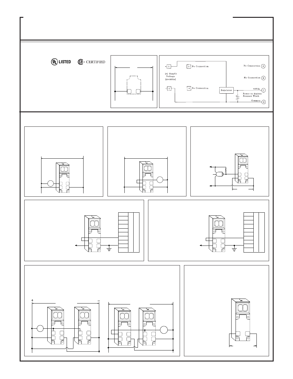 Multi-beam, & 4-wire dc power blocks, Pbt-1 | Pbt48-1, Hookup diagrams for dc power blocks, Dc models, Connections functional schematic, Output capacity: 250ma maximum, each output | Banner MULTI-BEAM Series User Manual | Page 16 / 32