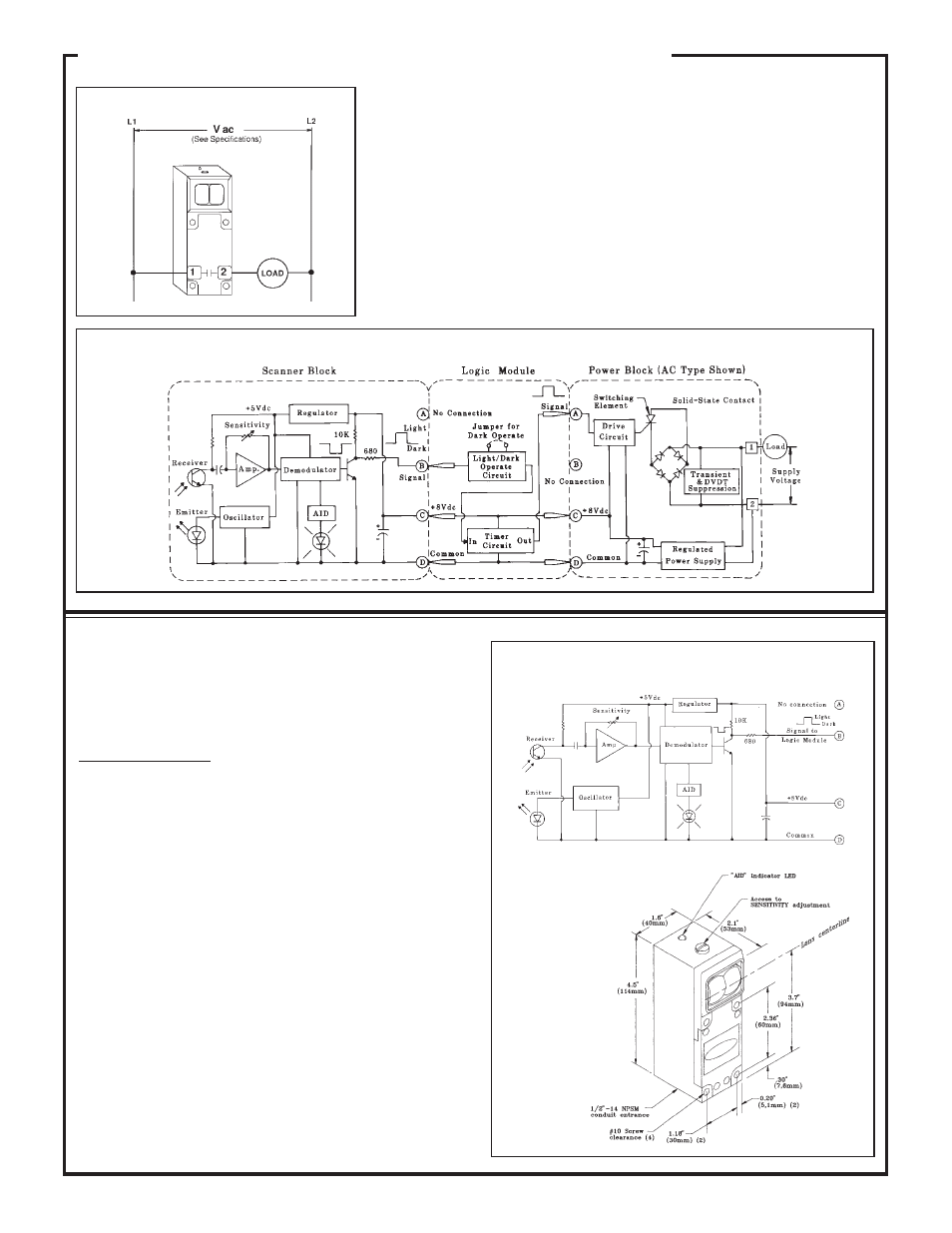 Multi-beam 2-wire sensors, Multi-beam 2-wire scanner blocks | Banner MULTI-BEAM Series User Manual | Page 24 / 32