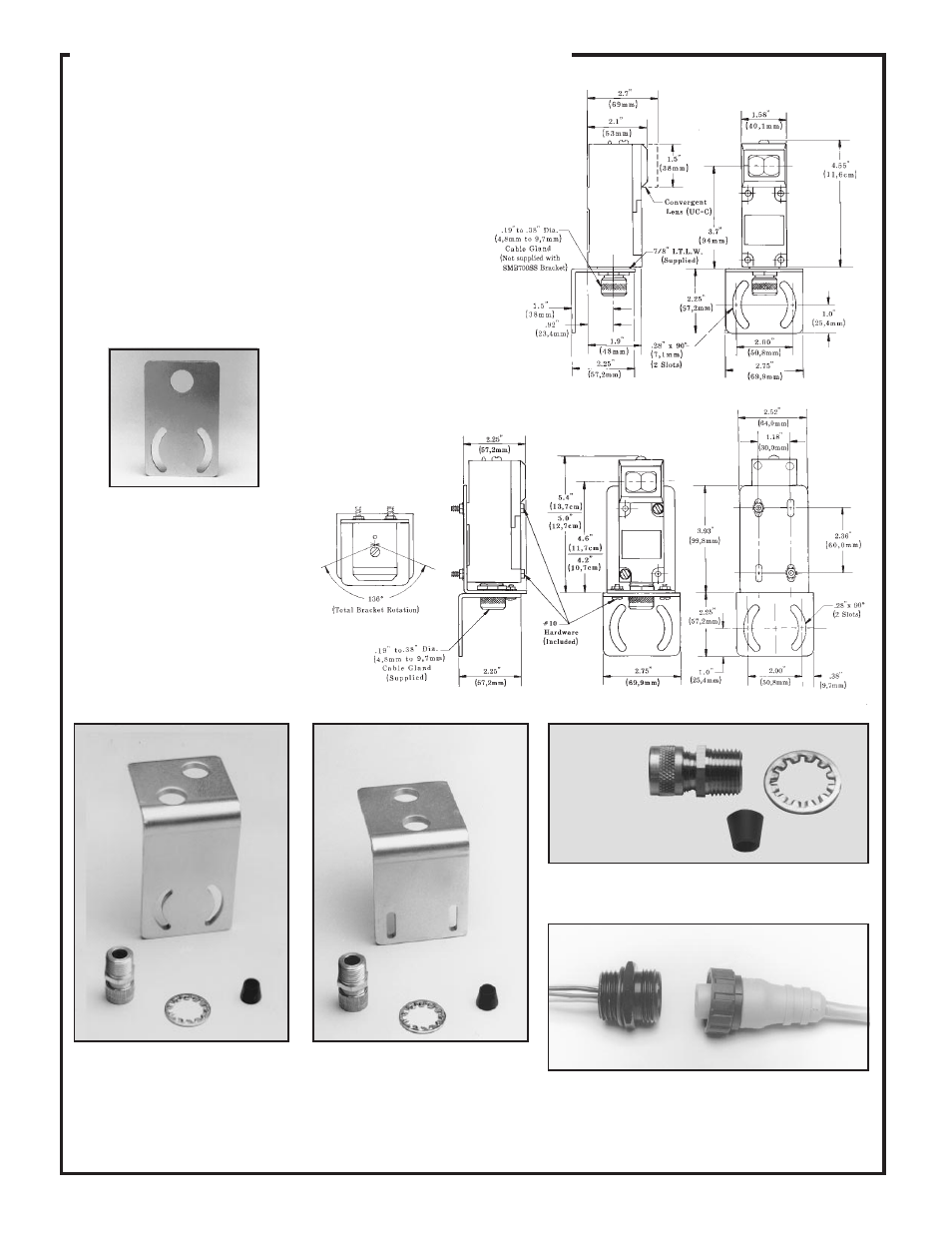 Multi-beam accessories, Mounting brackets | Banner MULTI-BEAM Series User Manual | Page 31 / 32